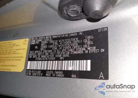 2009 Lexus Rx 350 from USA, damaged, VIN 2T2HK31U79C120909